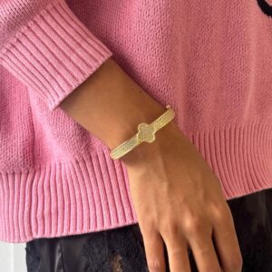 BRAZALETE TREBOL CON ZIRCONIAS